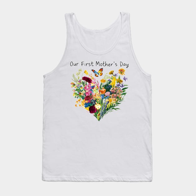 Our first mothers day vintage fun print shirt Tank Top by Inkspire Apparel designs